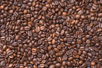 Coffee beans texture background
