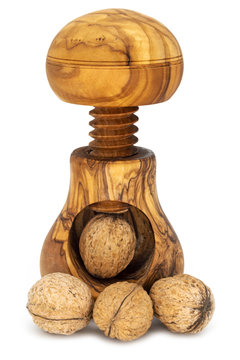 Nussknacker mit Spindel aus Holz