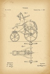1867 Patent Velocipede Bicycle history invention