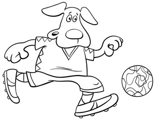 dog football player character coloring book