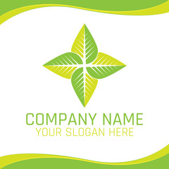 Green Leaf Eco Nature Vegan Logo for Ecology company or Health food Shop - Ver  9