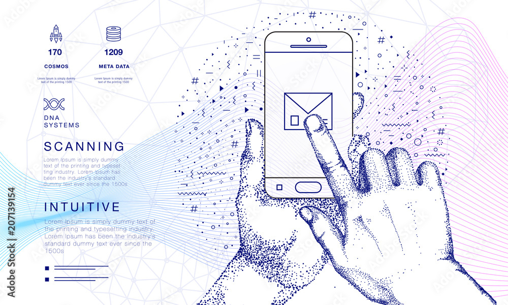 Poster mining bitcoin technology on autonomic computing program and trade platform. trendy design in awesom