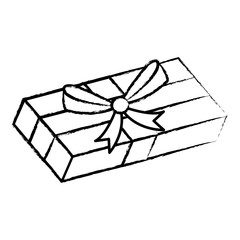 gift box icon over white background, vector illustration