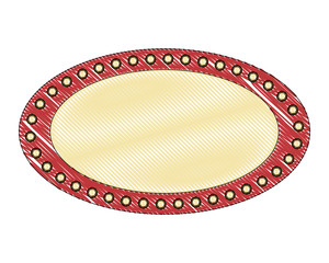 label with lights retro style vector illustration design