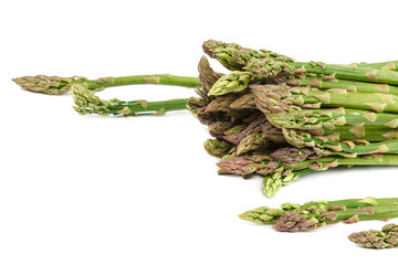 Fresh asparagus isolated on a white background
