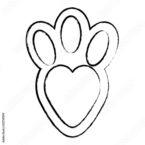 Download "rabbit footprint over white background, vector ...