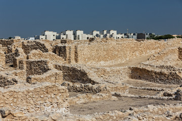Kingdom of Bahrain. Königreich Bahrain. Saar archaeological site. Die Ruinen von Saar.