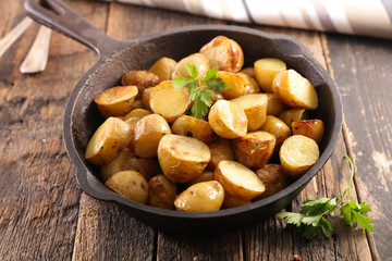 roasted potatoes and herbs