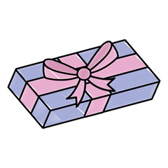 gift box icon over white background, colorful design. vector illustration