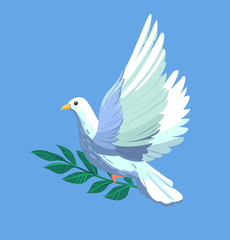 Dove with olive brunches