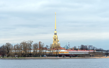 Peter and Paul Fortress in St. Petersburg, on the Hare Island.