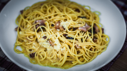 Italian spaghetti carbonara