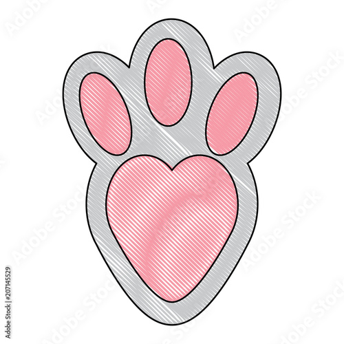Download "rabbit footprint over white background, colorful design ...