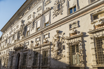 Fototapeta na wymiar Palazzo Bentivoglio in Ferrara, Italy.
