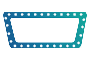 vintage billboard with lights empty vector illustration sketch neon blue