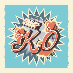 video game retro with control vector illustration design
