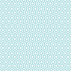 Seamless Combs Pattern Retro Turquoise