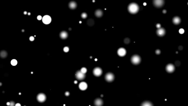 Pleasant movement of particles. White particles. Digital wallpaper. Seamless loop.