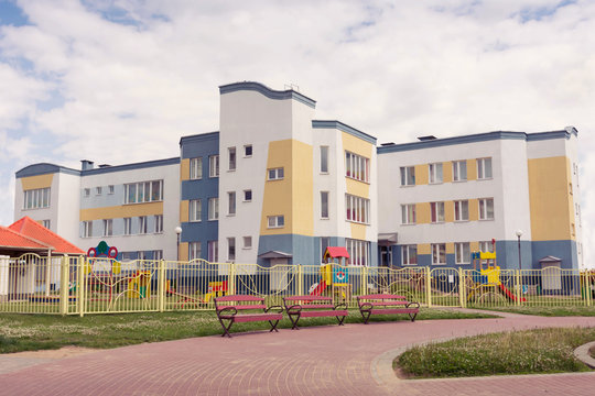 The Building Of A Kindergarten.