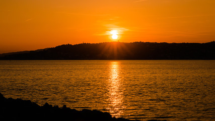 Coucher de soleil sur la Côte d'Azur