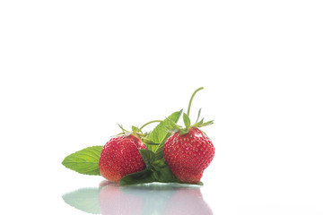 ripe red organic strawberry