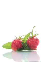 ripe red organic strawberry