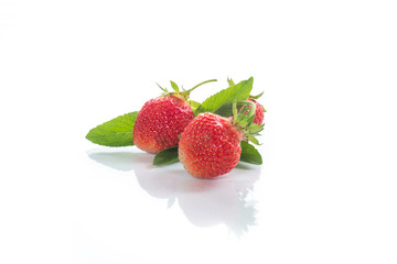 ripe red organic strawberry