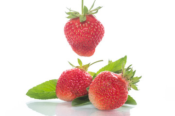ripe red organic strawberry