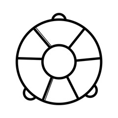 Fototapeta premium Life ring icon vector on white background. Life preserver icon. Life saving sign. Life ring clip art pictogram.