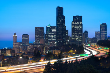 Fototapeta premium Buildings at downtown Seattle, Washington State, USA