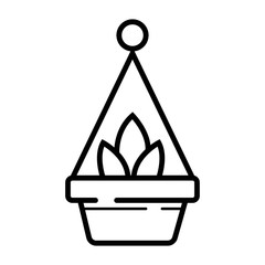 Flower pot icon.