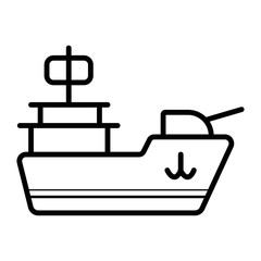 Militaristic ship icon