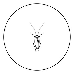Cockroach icon black color in circle