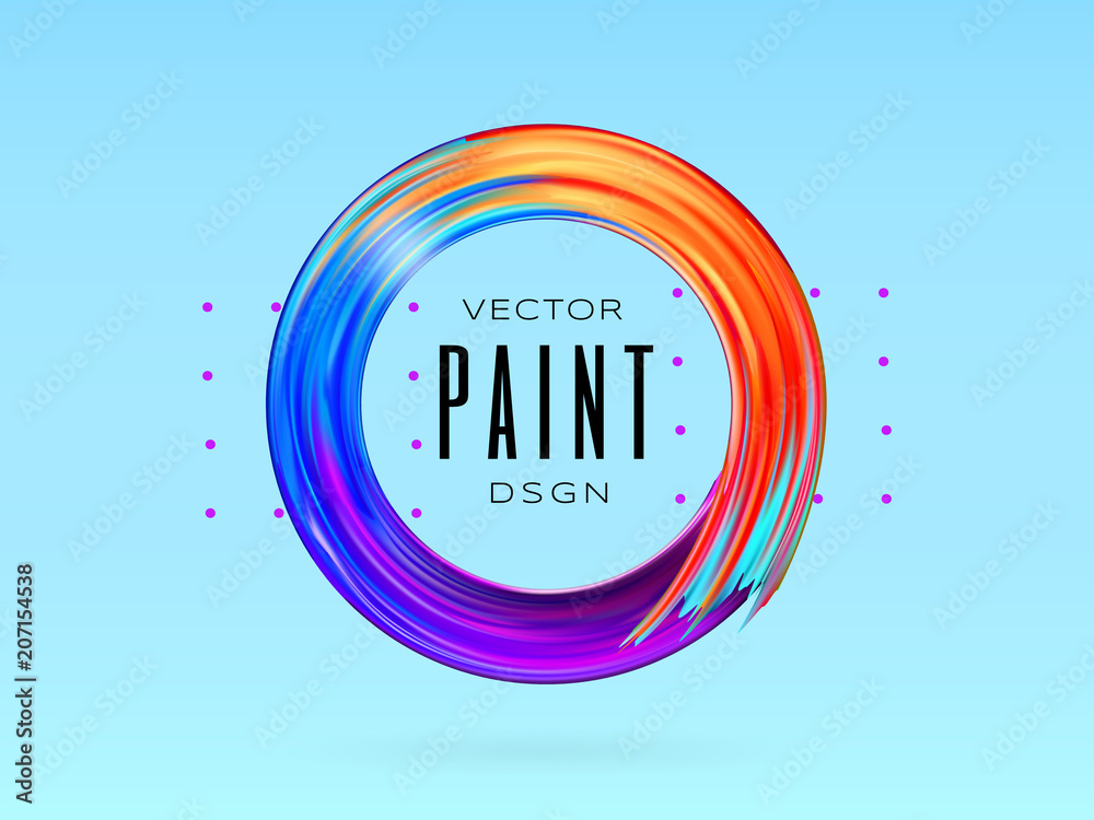 Poster vector modern colorful flow frame. fluid acrylic paint or color brushstroke oil design element in th
