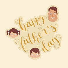 Happy Father's Day vector illustration.