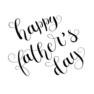 Hand drawn lettering "happy father's day