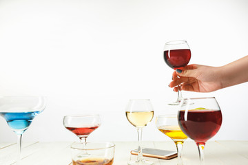 The rose exotic cocktails and fruits