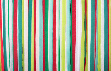 Handmade Vertical Stripes Background in Green, Red, and White Colors