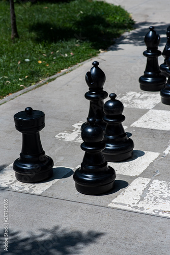 Big Chess Pieces Outdoors Chess And Mat Stock Photo And Royalty