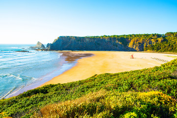 The beautiful Beach of Odeceixe in Algarve, Atlantic Coast, Portugal