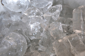 background with ice cubes ,soft focus