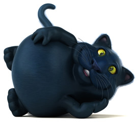 Black cat - 3D Illustration