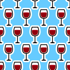glass of wine pattern