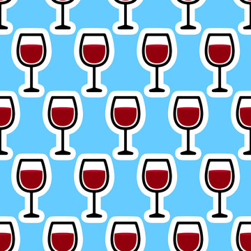 glass of wine pattern