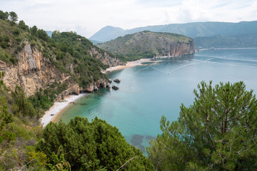 Marinella beach on Cape Palinuro, Cilento, Campania, Italy