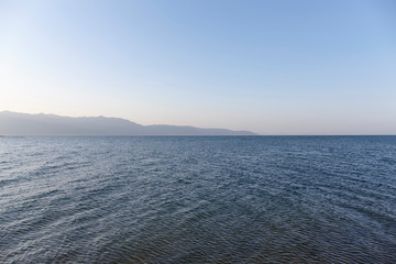 Fototapeta premium 野洲市の琵琶湖の夕景