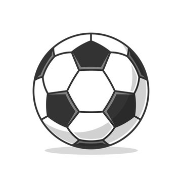 Soccer ball icon Flat vector