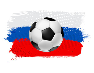Vector Soccer Football Ball on Colorful Background