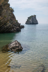 Fototapeta na wymiar Rabbit rock (isola del Coniglio) and Baia del Buondormire on Cape Palinuro