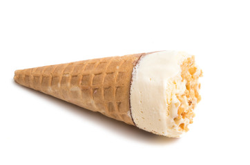 ice cream in a waffle cup isolated